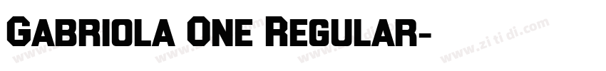 Gabriola One Regular字体转换